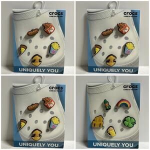 Crocs Jibbitz Shoe Charms 3 Packs Fried Food and 1 Pack of St Patricks Day Charm